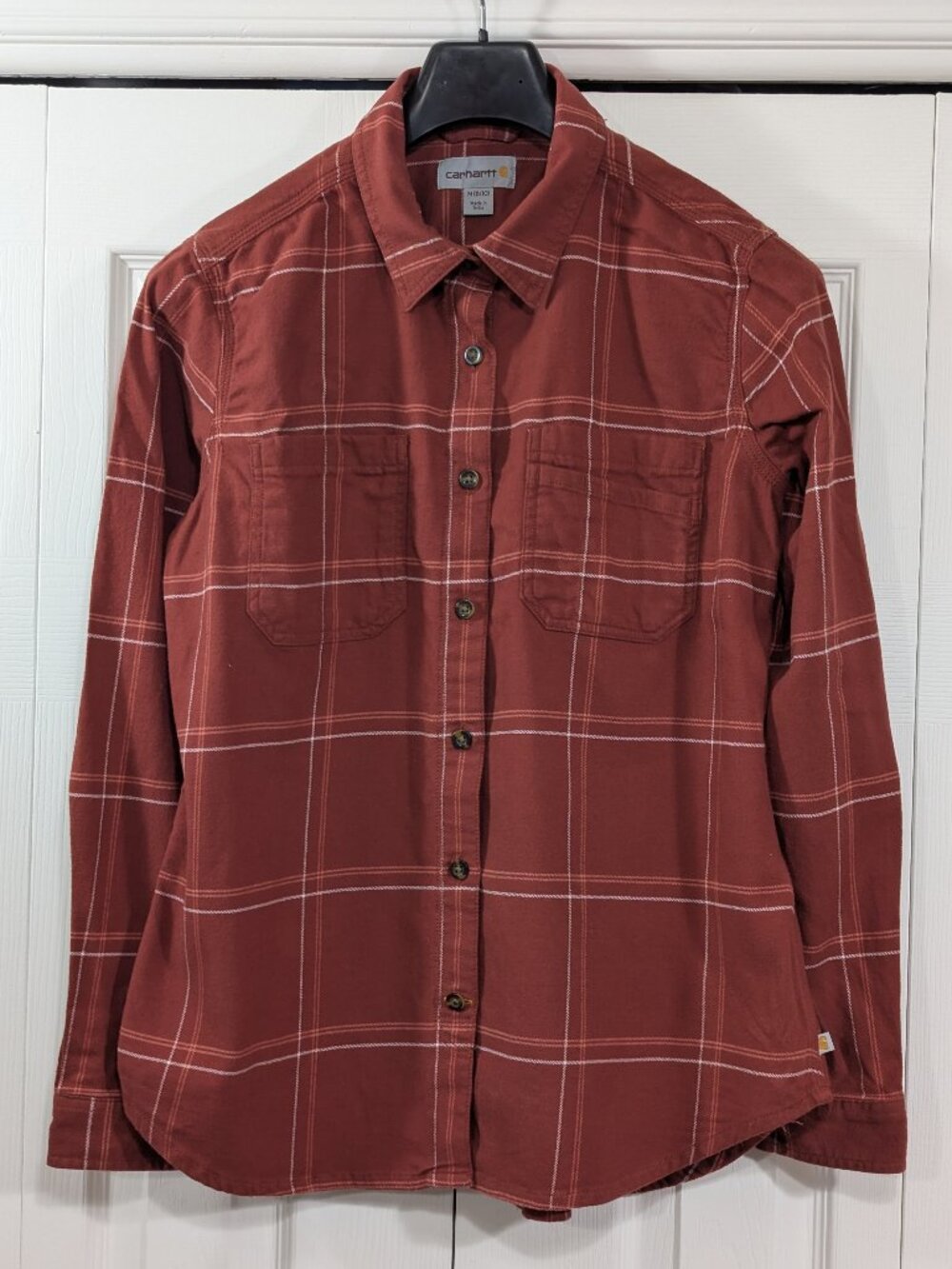 Carhartt Womens Rugged Flex Relaxed Fit Flannel Plaid Shirt